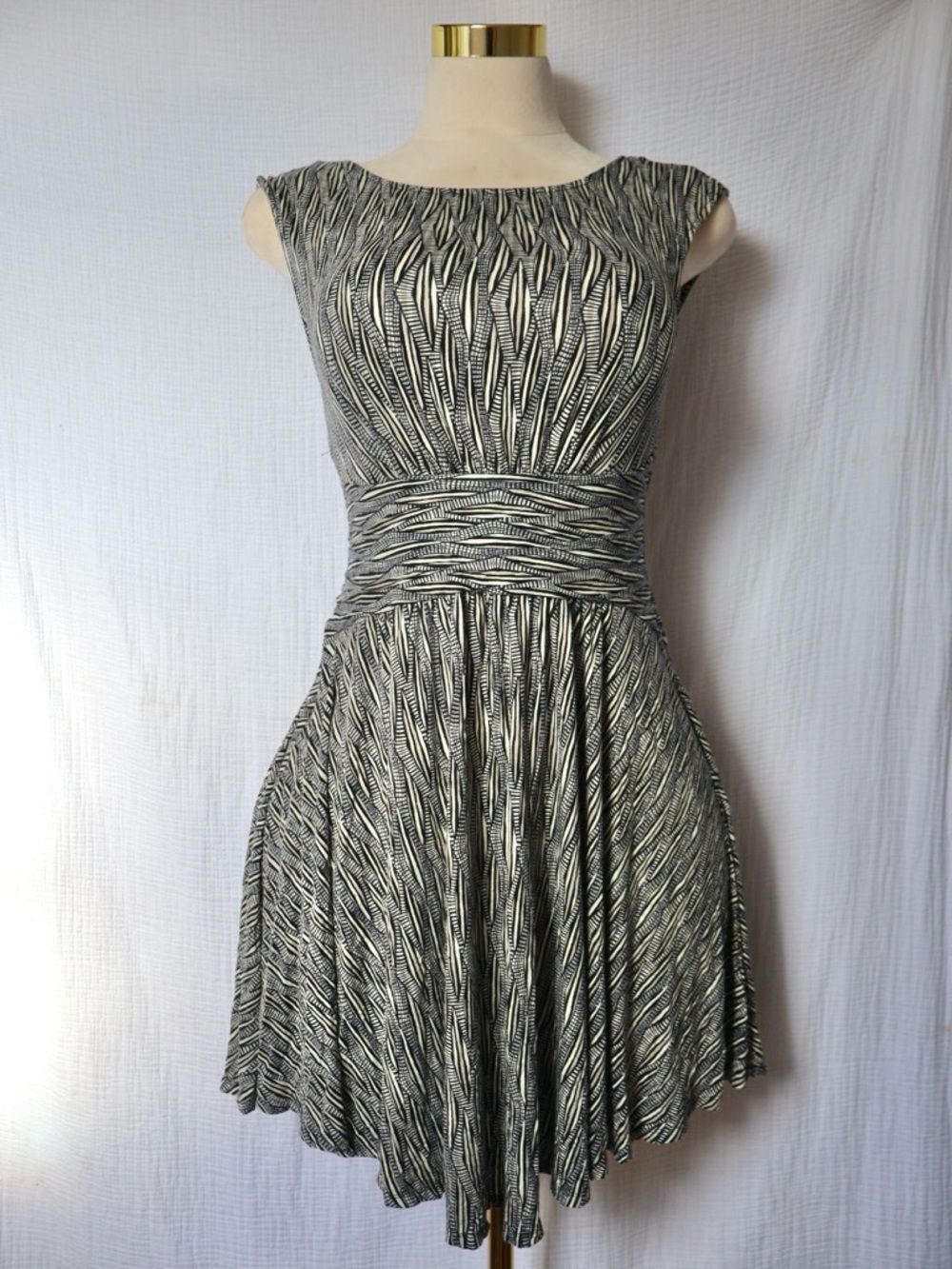 Moulinette Soeurs Vetements Dress Gray Soft Stretch Women's Casual, Size S